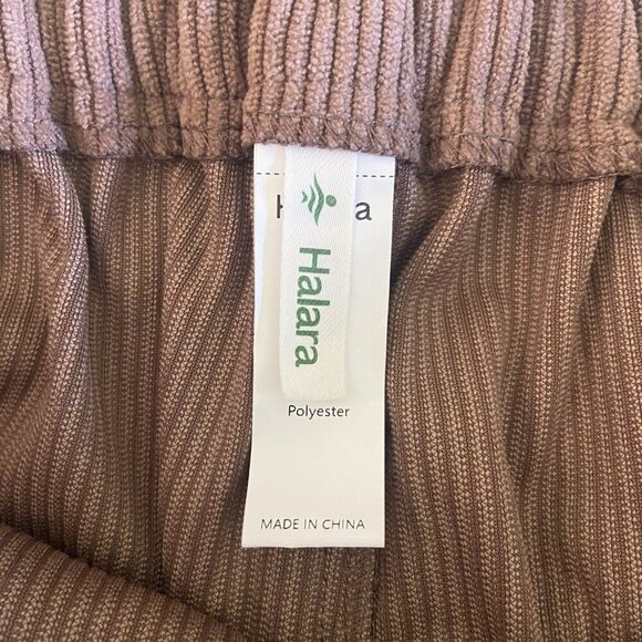 Halara Mid Rise Button Zipper Side Pocket Corduroy Pants Cocoa Brown Size M NEW - Picture 8 of 12